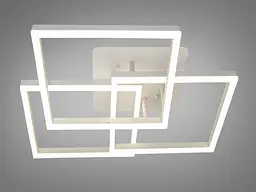 Мінімалістична стельова LED-люстра для вітальні Diasha MX11058/3L WH, біла, 90W, 4950 lm - мініатюра 3