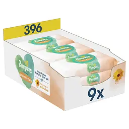 Детские влажные салфетки Pampers Harmonie Calendula 396 шт. (9 уп. по 44 шт.)