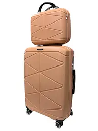 Комплект валіз Madisson Snowball 51304/M+VA колір рожеве золото