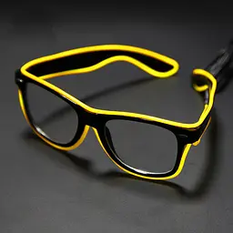 Окуляри світлодіодні Leds прозорі El Neon ray yellow неонові - мініатюра 2