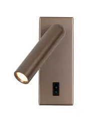 Бра, настінний світильник Italux WL-46376-1-CF Nova LED 1x2.5W 3000K 153Lm IP20 коричневий - мініатюра 3