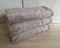 Набір бамбукових махрових турецьких рушників Cestepe 3 штуки 70х140 Bamboo Aymira Bej - мініатюра 2