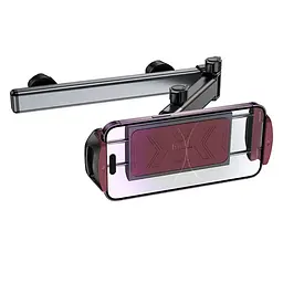 Автотримач для телефона Hoco H69 Gamble telescopic tablet car holder rear pillow чорний and Червоний - мініатюра 3