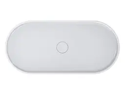 Умивальник Miraggio MARTA 900 (0000692) Miramarble, Глянцевий, Накладний, Білий - мініатюра 4