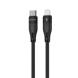Кабель Proove Soft Silicone Type-C to Lightning 27W (1m) black (CCSO27002101) - мініатюра 1