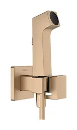 Набір гігієнічного душу (запірний вентиль) Hansgrohe E EcoSmart+ на змішану воду Brushed Bronze 29233140, Бронза