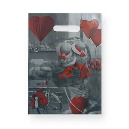 Пакети з вирубаною ручкою (25*35+3)"Шар" ХВГ (25 шт.)