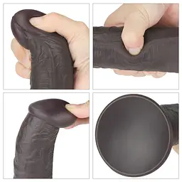Вібратор Lovetoy Dual-Layered Silicone Nature Cock 10'' 25.3 см (чорний) - мініатюра 11