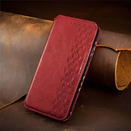 Чохол-книжка GETMAN Cubic (PU) для Xiaomi Redmi Note 10 5G / Poco M3 Pro (Red) [59757] - мініатюра 4