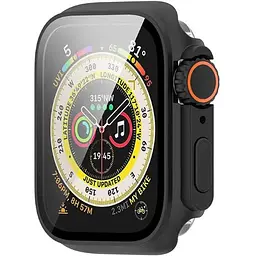 Чохол-накладка DK Пластик Soft-Touch Glass Full Cover Ultra для Apple Watch 41mm (black) - мініатюра 2