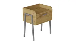 Тумба модульна Ferrum-decor Бетті 540x450x320 метал Сірий ДСП Дуб Артізан 16 мм (FRD-103002) - мініатюра 4