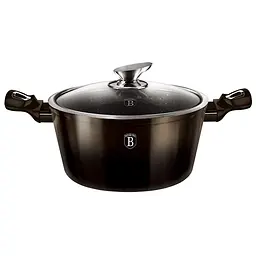 Каструля Berlinger Haus Shiny Black Metallic Line з кришками 4.1 л 24х11.8 см коричнева (BH 6605)