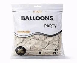 Надувні кульки набір 100 шт. HTOP Balloons Party 12 дюймів товари для свята дня народження Ніжно-Бежевий - мініатюра 2