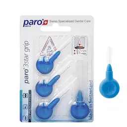 Міжзубні щітки Paro 3star grip сині, X-тонкі Ø 3.5 мм, 4 шт