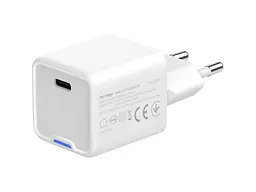 Мережевий зарядний пристрій ColorWay GaN Mini 25 W 1xUSB-C Fast Charging White (CW-CHS052PD-WT) - мініатюра 3