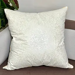 Подушка LeLit Bright crystal гіпоалергенна 70х70 см біла з золотим (le2000000287829) - мініатюра 2