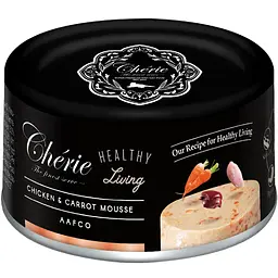 Влажный корм для кошек Cherie Healthy Living Chicken &amp;Carrot Mousse мусс из курицы и моркови 80 г