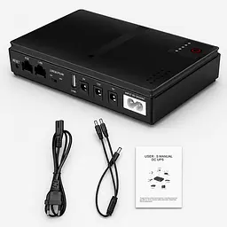 Джерело беcпер живлення для мережевого обладнання DC1018P 12V/ 9V/ 5V 10400 mAh чорний