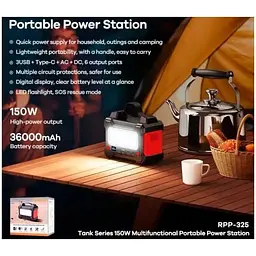 Портативна зарядна станція Remax Tank Series 150W Power Station RPP-325 RPP-325 - мініатюра 4