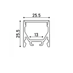 LED профіль накладний з розсіювачем PC 2 м Kloodi KLP2525 3 - мініатюра 4