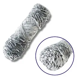 Пряжа плюшева синель Brushme PP114, 100 грам, 100% поліестер, світло-сірий