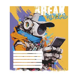 Зошит Школярик Break the rules 12 аркушів лінія (012-3492L), в асортименті