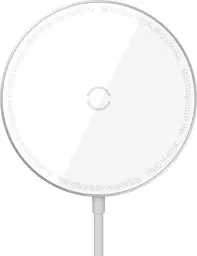 Бездротовий зарядний пристрій Baseus Simple Xiaomini Magnetic WXJK-F02 White - мініатюра 2