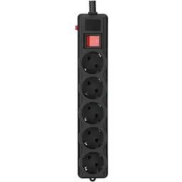 Фільтр живлення Gembird Pro 5 розеток, 1.8м, чорний (SPG5-G-6B-PRO)