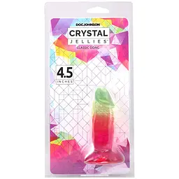 Ділдо Doc Johnson Crystal Jellies 4.5 Inch Rainbow, 12.1 см - мініатюра 5