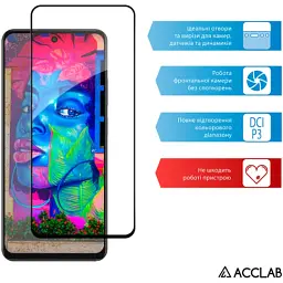 Скло захисне ACCLAB Full Glue Oppo A3 5G Black (1283126598876) - мініатюра 5
