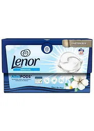 Капсулы для стирки Lenor Sensitive All in 1 Pods Cotton&Tiare Flower 22 шт