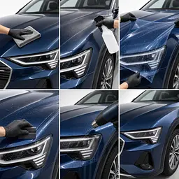Антигравійна захисна бронеплівка за лекалами для Audi e-tron GT J1 2021- передня частина авто (капот бампер крила)) - мініатюра 3