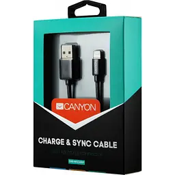 Дата кабель USB 2.0 AM to Lightning 1.0m MFI Black Canyon (CNS-MFICAB01B) - мініатюра 3