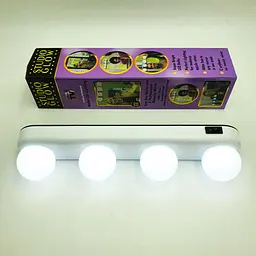 Лампа 4 LED на присосках для дзеркала світлодіодна лампа для макіяжу Silver (kz206) - мініатюра 5