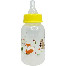 Пляшечка для годування Mega Zayka Звірята 150 мл MGZ-0204 (Yellow) - мініатюра 2