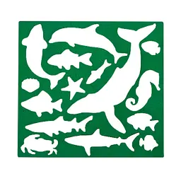 Трафарет дитячий "Морські мешканці" AS-0255, К-9067м