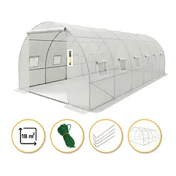 Садова теплиця парник LEOBRO Garden 18м2 White (LB-G105-WHT)