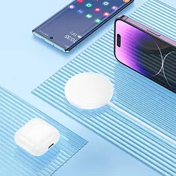 Бездротовий ЗП HOCO CW52 Enjoy magnetic wireless fast charging білий - мініатюра 2