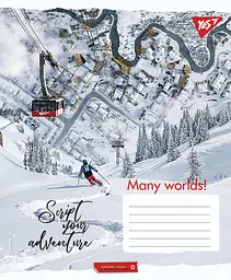 Набір зошитів Yes Many worlds! А5 в лінійку 96 аркушів 5 шт. (766508) - мініатюра 4