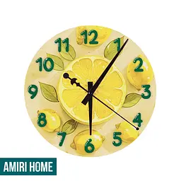 Настенные часы AMIRI HOME Лимоны 28 см. бесшумные без стекла (VG1008) 
