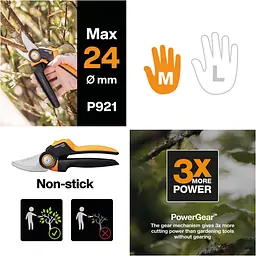 Площинний секатор Fiskars X-series P921 M (1057173) - мініатюра 2