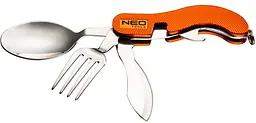 Ніж складаний туристичний з виделкою та ложкою Neo Tools hoz0013474