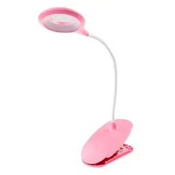 Настільна лампа Brille на гнучкій ніжці на прищепці SL-80 3W PINK