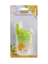 Стакан-поїльник Baby Team, з силіконовою насадкою, 6+ міс., 200 мл, салатовий (5008) - мініатюра 5
