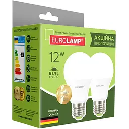 Світлодіодна лампа Eurolamp LED, A60, 12W, E27, 4000K, 2 шт. (MLP-LED-A60-12274(E)) - мініатюра 4