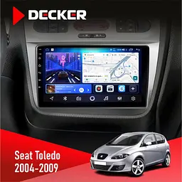 Штатна магнітола Seat Toledo 2004-2009 Decker D9-006 4x64, 4G Decker (НФ-00003821)