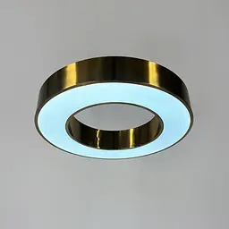 Стельова латунна LED люстра у формі кільця Ø 50х8 см | Line F | Арт. MJ547-500 AB - мініатюра 2