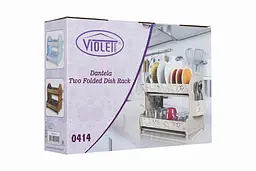 Cушка для посуду Violet House Ажур Coffee, 40х38х28 см, коричневий (0414 Ажур COFFEE сушка д/посуды.) - мініатюра 2