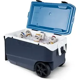 Ізотермічний контейнер на колесах Igloo MaxCold Latitude 90 Roller 85 л сірий з синім (34488) - мініатюра 5