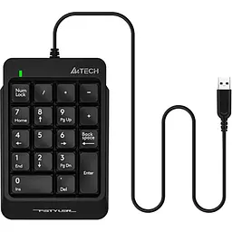 Клавіатура A4Tech Fstyler FK13P USB Black (Numpad) (FK13P (Black)) - мініатюра 1